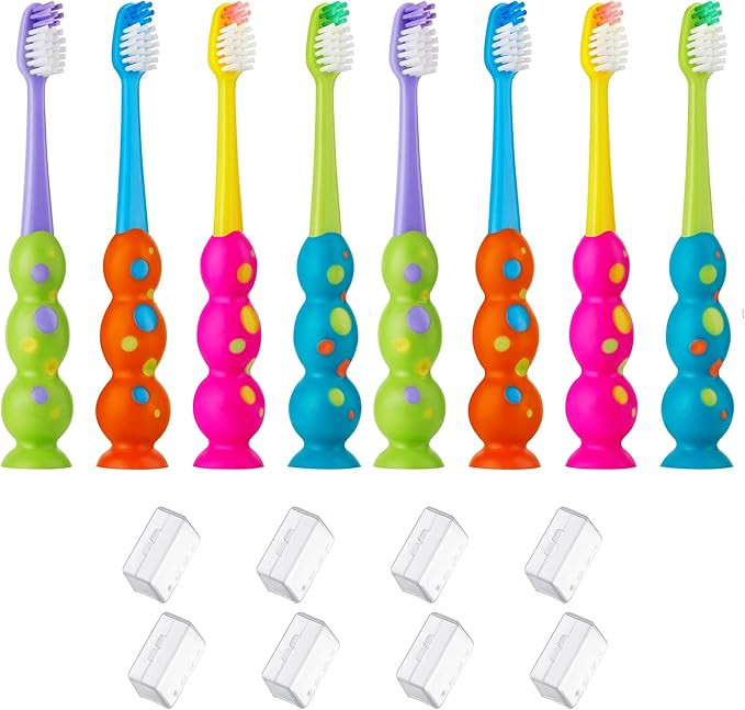 Trueocity Kids Toothbrush 8 Pack - Soft Contoured Bristles - Child Sized Brush Heads (3-10 Year O... | Amazon (US)