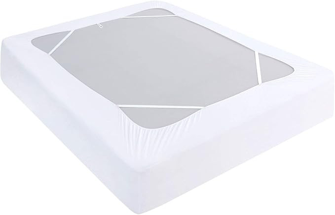 Box Spring Cover King Size, Elastic Fabric Wrap Around 4 Sides Bed Skirt, Sleek Alternative for B... | Amazon (US)