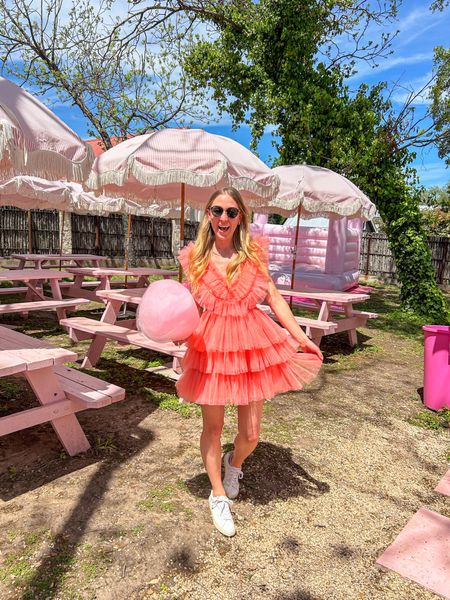 My hot pink tulle dress made an appearance at the pink champagne bar in Fredericksburg TX! This tulle mini dress also comes in white, black and lavender. Would be so cute for a bachelorette party outfit or a taylor swift concert outfit 

#LTKtravel #LTKwedding #LTKFestival