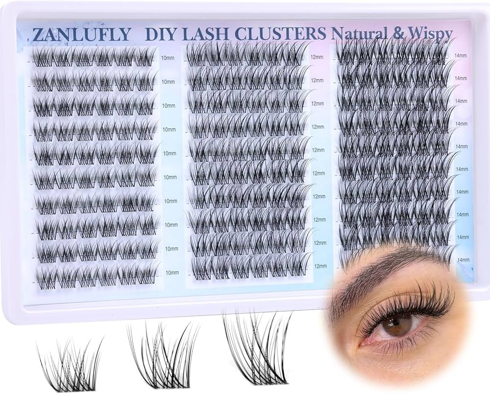 Lash Clusters Wispy Eyelash Clusters Natural CC-Curly Cluster Lashes zanlufly Wispy Individual La... | Amazon (US)