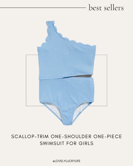 scallop-trim one shoulder one/piece swimsuit for girls, old navy swimsuits | best sellers from lovelyluckylife 

#LTKswim #LTKkids #LTKSeasonal