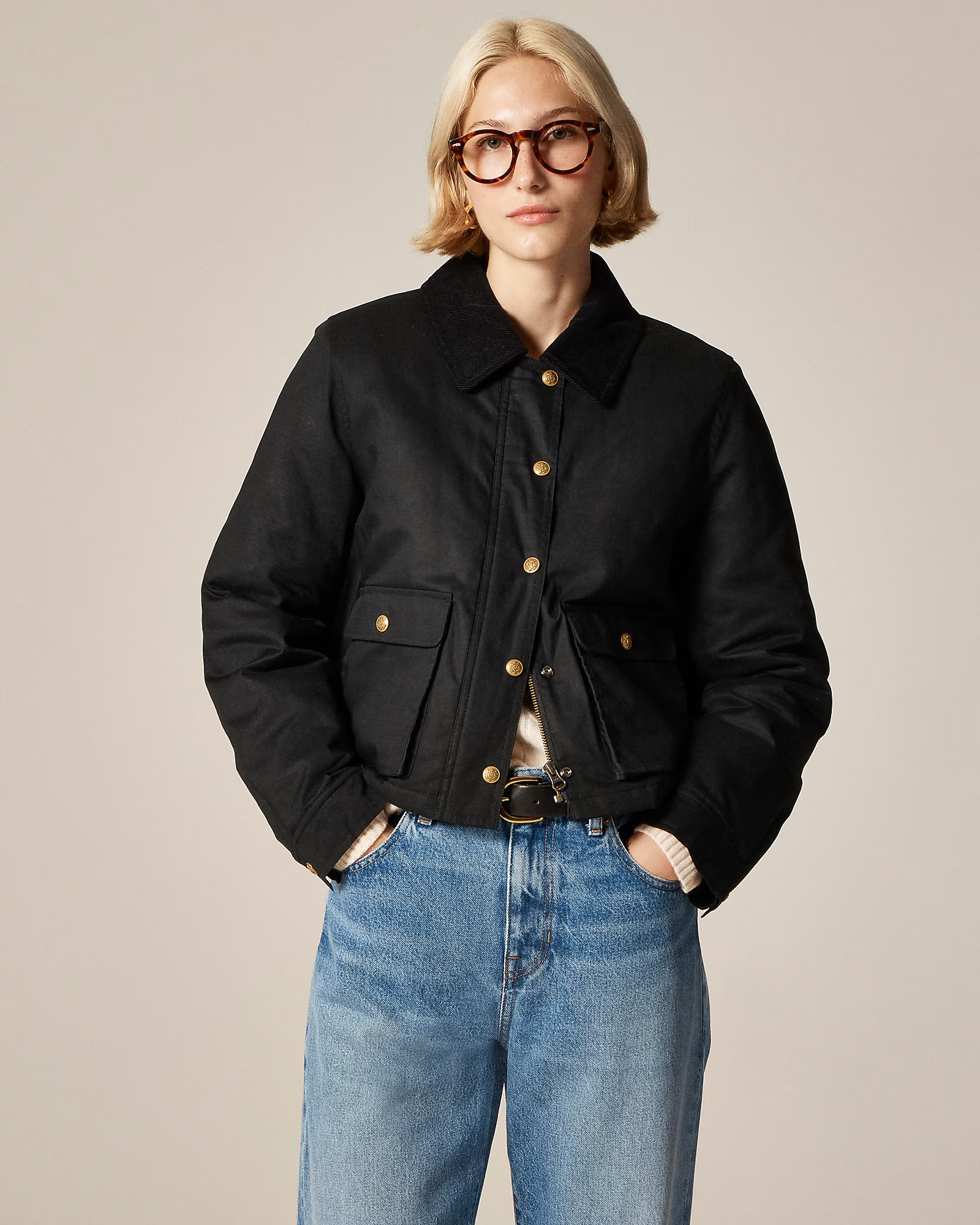Cropped Barn Jacket™ in ripstop cotton | J. Crew US