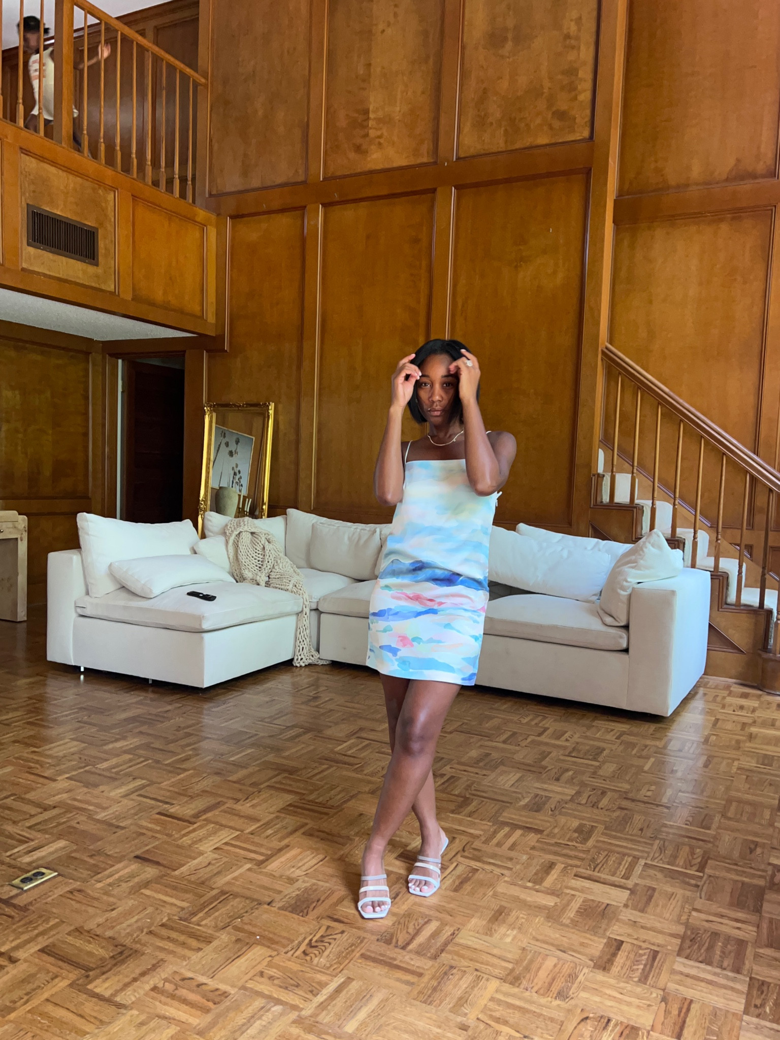 Pretty landscape mini summer dress paired with neutral tone heels 

#LTKshoecrush #LTKFind #LTKstyletip