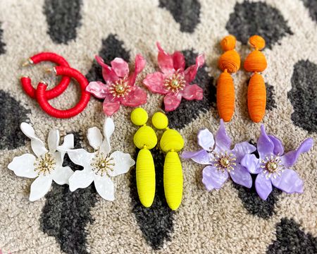 Target summer earrings I’m loving lately! The flowers are a designer look for less that usually cost over $100, but the Target version is just $10. Colorful accessories are a perfect, inexpensive way to style a summer outfit, and they also make a great gift idea! 

#LTKStyleTip #LTKOver40 #LTKGiftGuide
