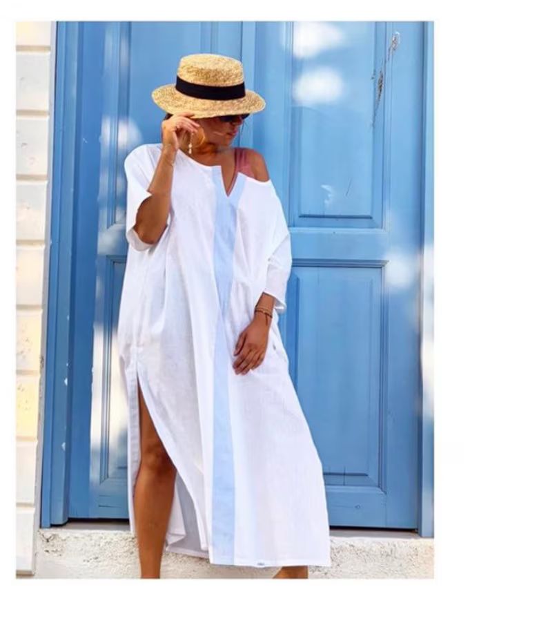 White Linen Kaftan Dress Linen White Summer Kaftan Linen | Etsy | Etsy (US)