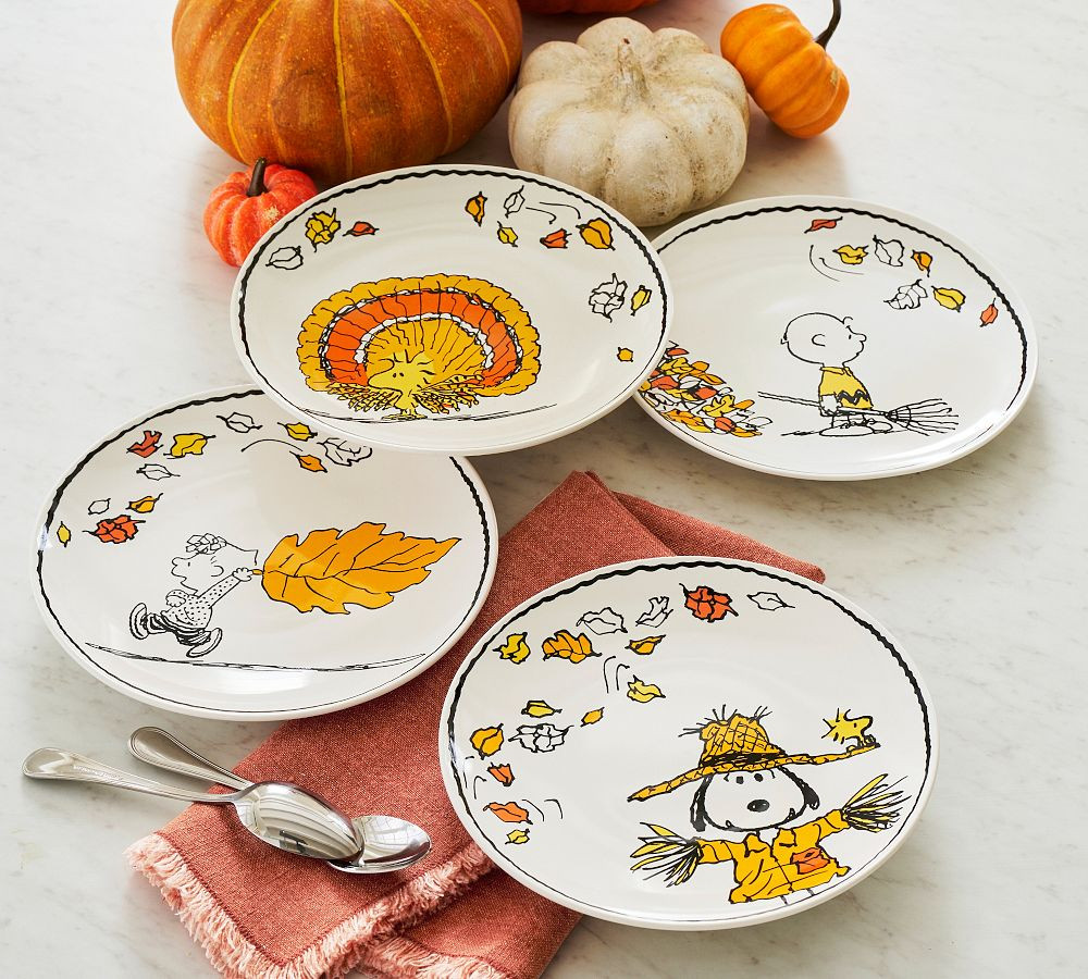 Peanuts™ Harvest Mixed Salad Plates - Set of 4 | Pottery Barn (US)