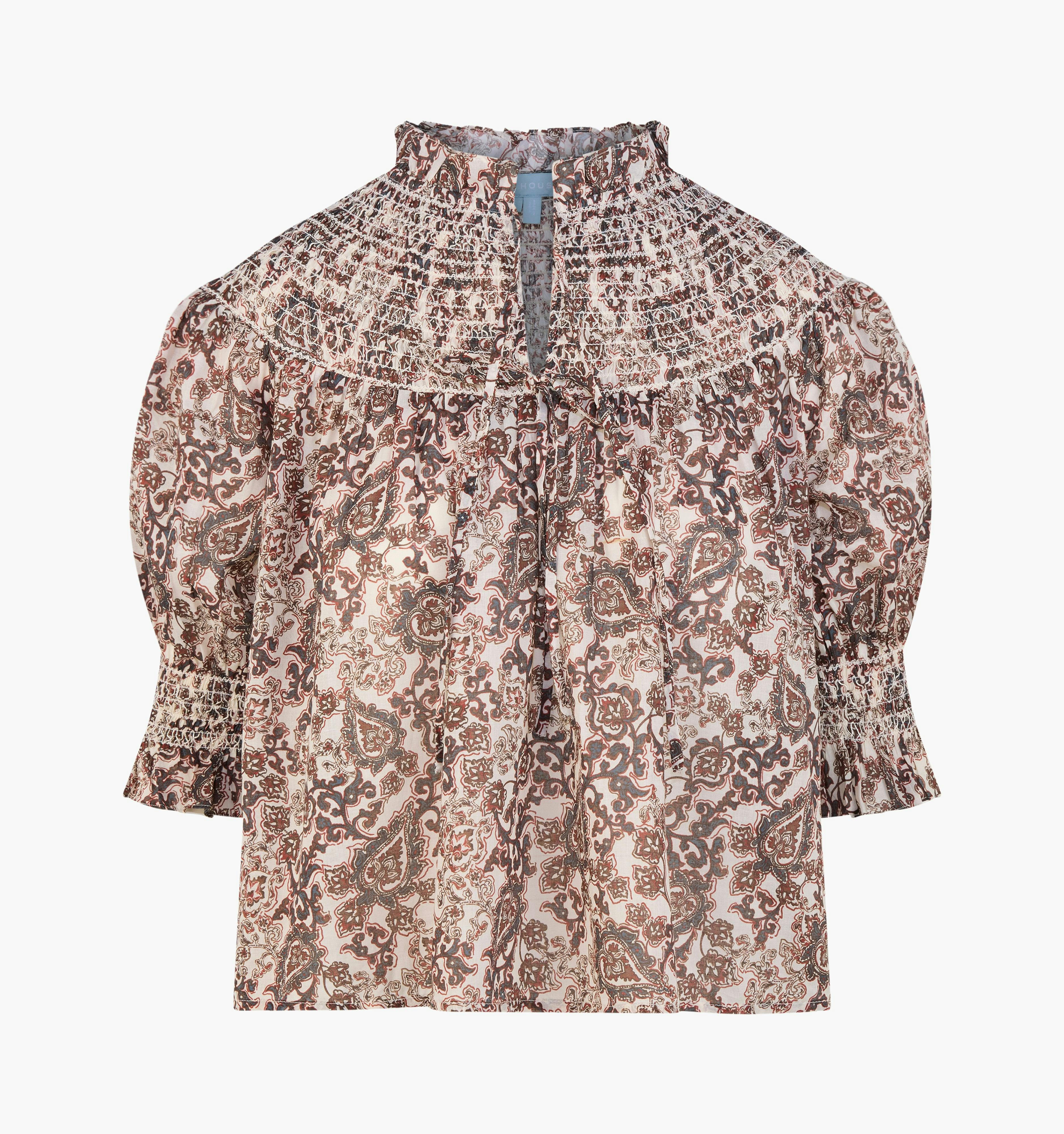 The Zinnia Top -  Chedworth Paisley Brown XXS / Chedworth Paisley Brown | Maisonette