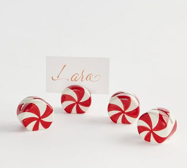 Peppermint Place Card Holders - Set of 4 | Pottery Barn (US)