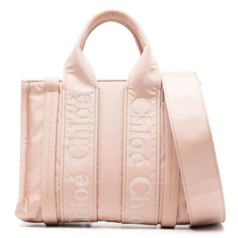 Chloe Woody Logo Small Nylon Tote Bag | Jomashop.com & JomaDeals.com