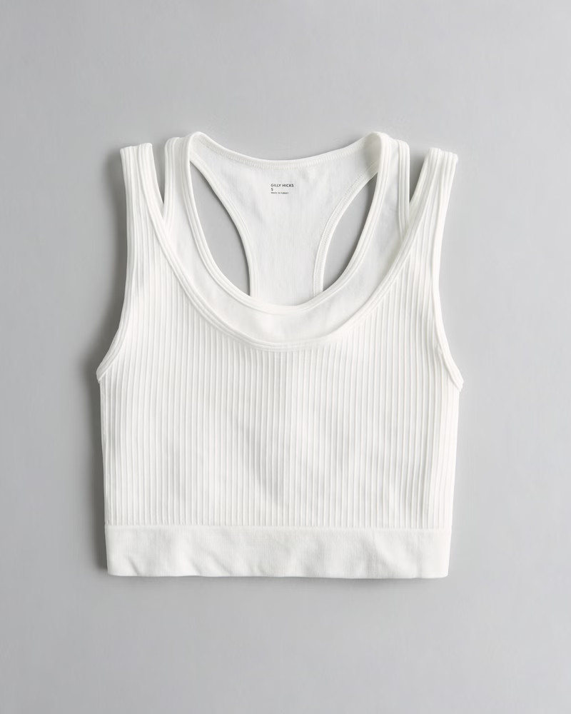 Women's Gilly Hicks Go Boost Curvy Seamless Overlap Sports Bra | Women's Activewear | HollisterCo... | Hollister (UK)