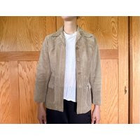 Vintage Suede Leather Button Up Beige Khaki Jacket | Concorde Fashions Distinctive Creations | Etsy (US)