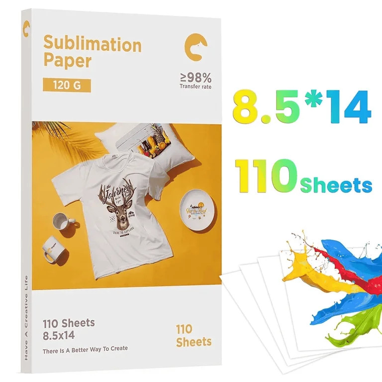 Hiipoo Sublimation Paper 8.5x14 Inch, Work with Sublimation Ink and Sawgrass Inkjet Printers for ... | Walmart (US)