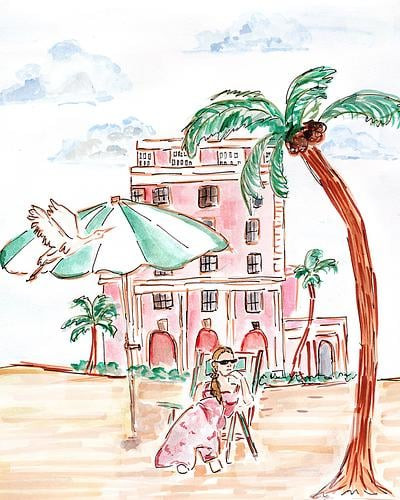 The Colony Hotel - Palm Beach by Elizabeth Bloom on Artfully Walls | Artfully Walls
