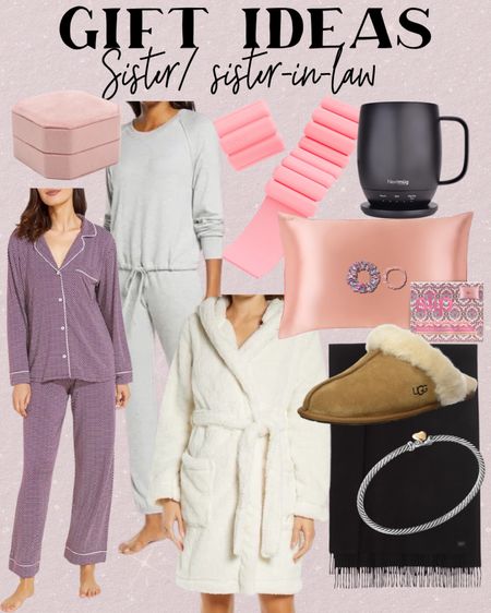 Gift guide for sister friend sister in law girls pjs lounge slippers mug pajamas 

#LTKsalealert #LTKGiftGuide #LTKfindsunder100