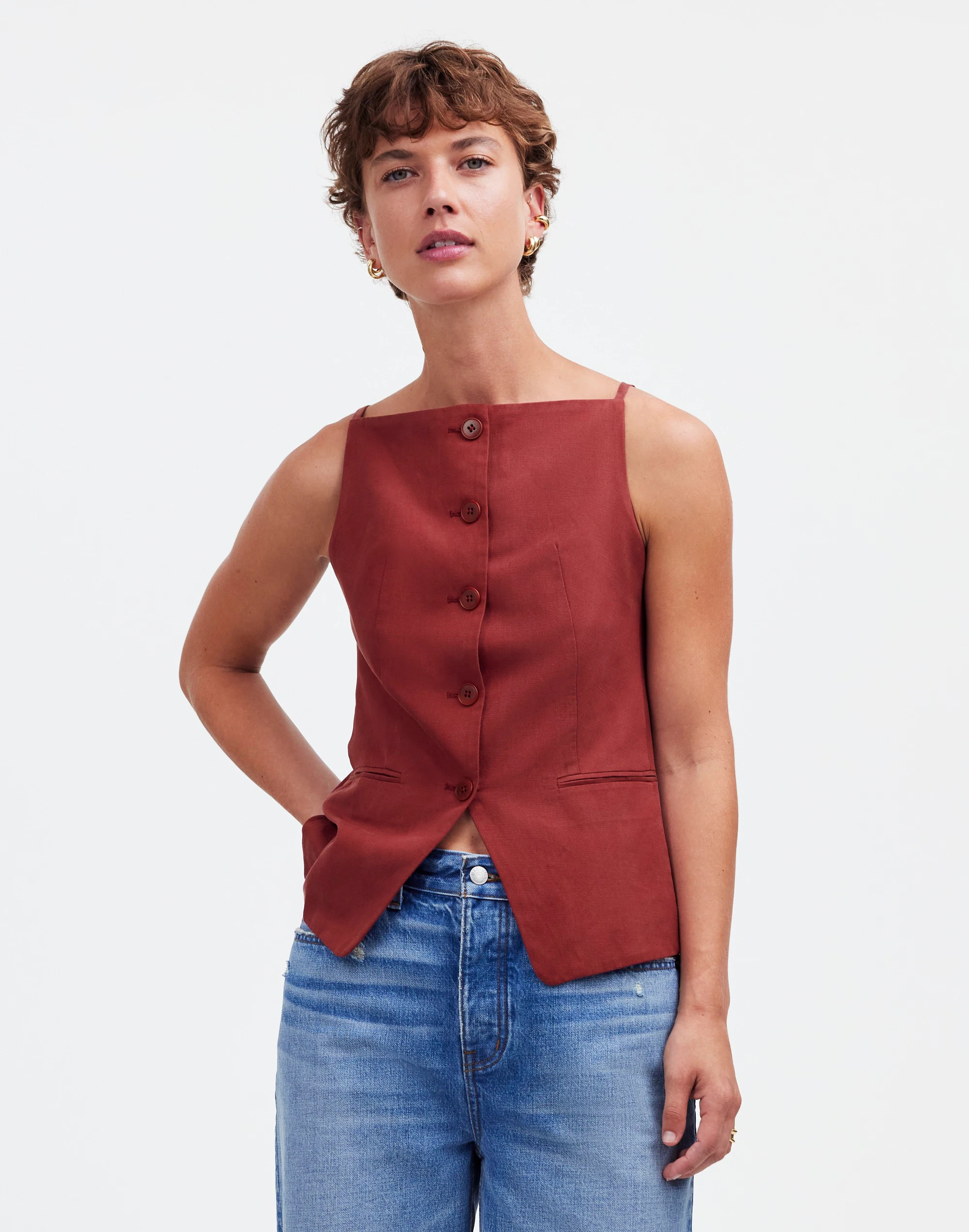 Square-Neck Vest | Madewell