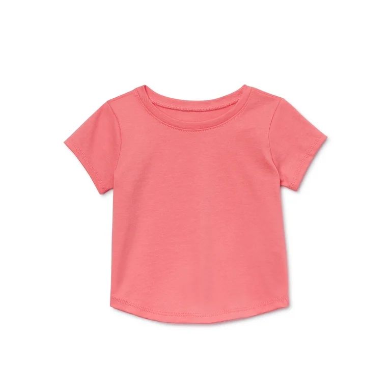 Garanimals Baby Girl Short Sleeve Solid T-Shirt, Sizes 0-24 Months | Walmart (US)