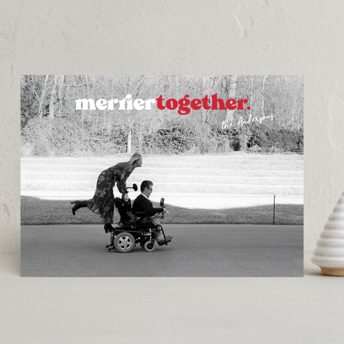 "Togetherness" - Customizable Holiday Photo Cards in Red by Carrie ONeal. | Minted
