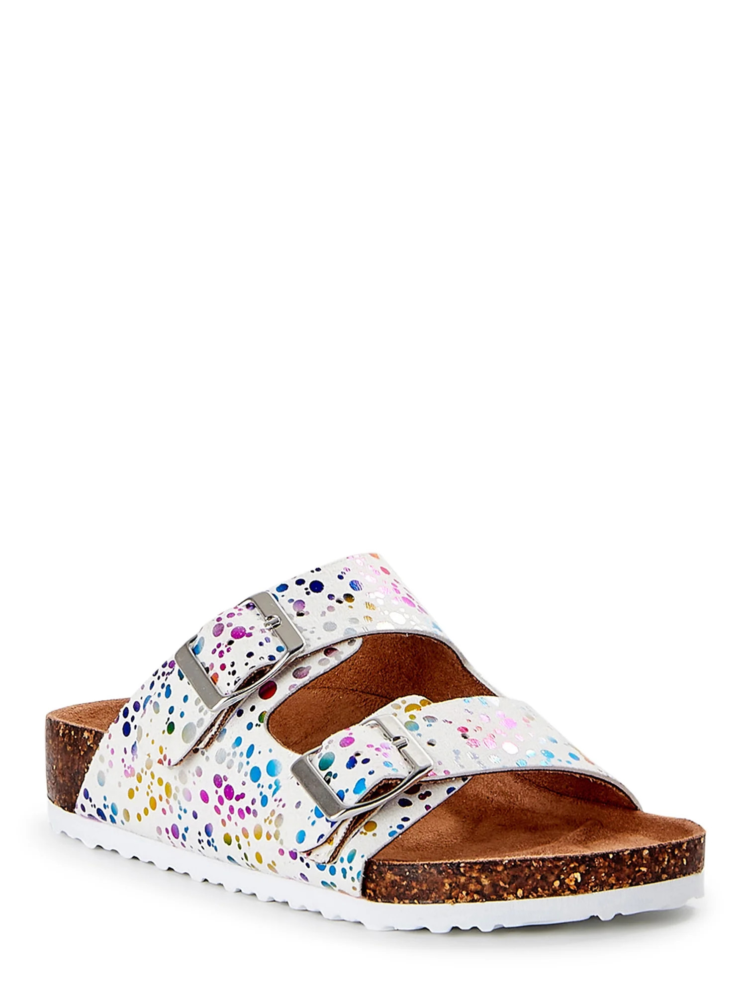 Wonder Nation Girls Two Buckle Sandals, Sizes 12-6 | Walmart (US)