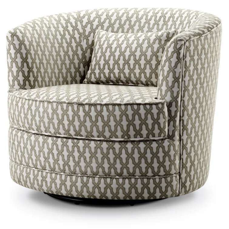 Hayley Upholstered Swivel Barrel Chair | Wayfair North America