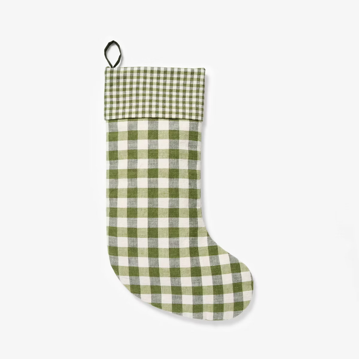 Mixed Plaid Woven Stocking Green - Threshold™ designed with Studio McGee | Target