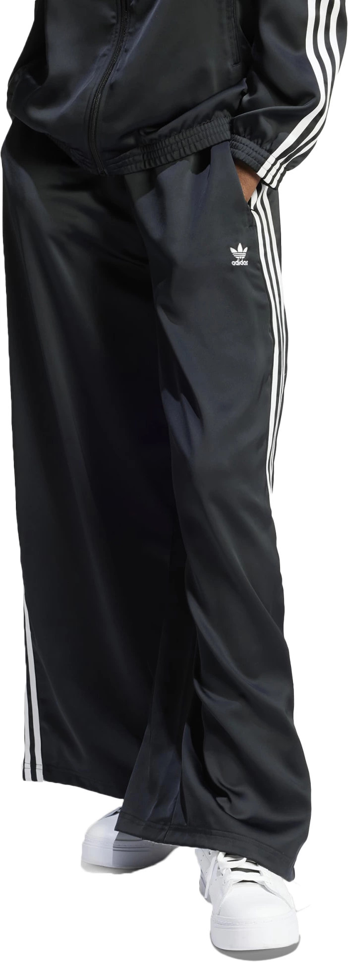 adidas Originals Women's Adicolor Satin Wide Leg Track Pants, Night | DICK'S Sporting Goods