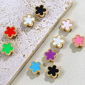 Clover Shoe Charms for Women, 14K Real Gold Plated Flower Charms for Clog Sandals Shoe Decoration... | Amazon (US)