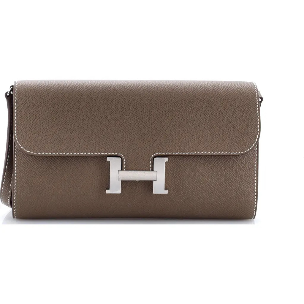Pre-Owned Hermes Constance To Go Wallet Epsom in Etoupe at Nordstrom, Size X-Small | Nordstrom