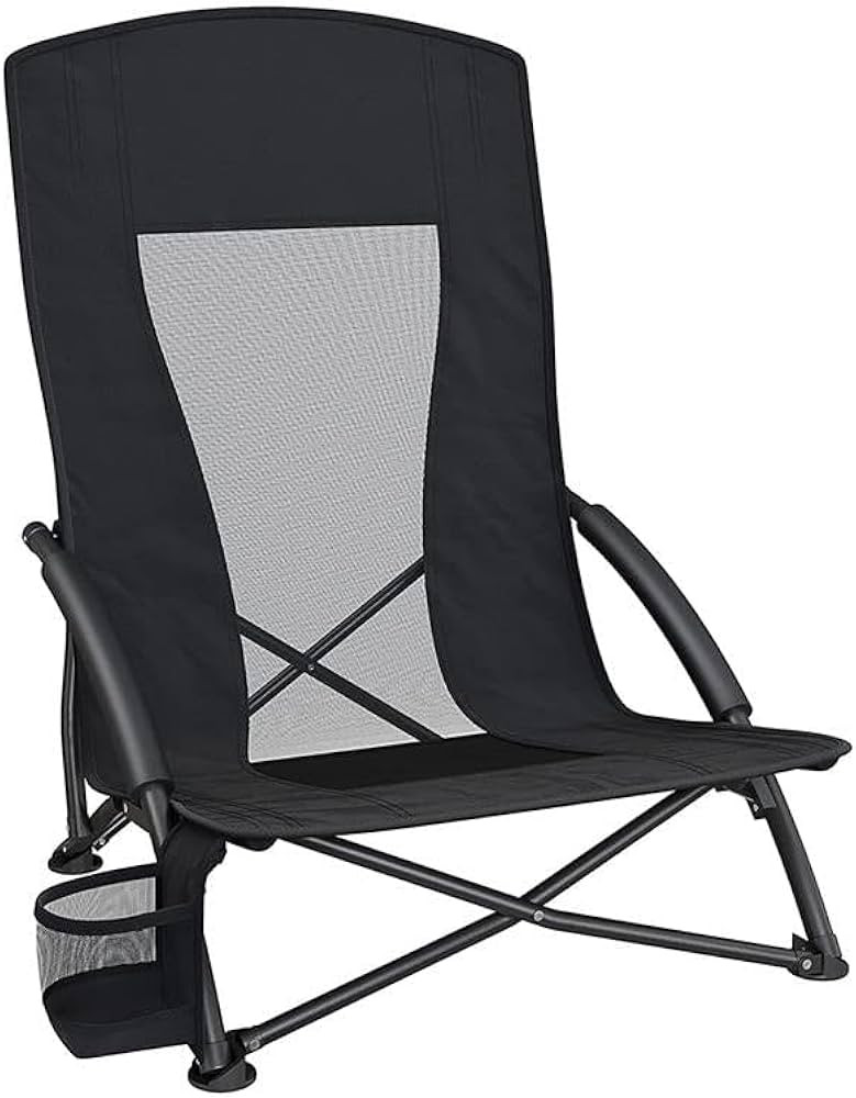SONGMICS Portable Beach, High Backrest, 330 lb Load, Cup Holder, Foldable Lightweight, Comfortabl... | Amazon (CA)