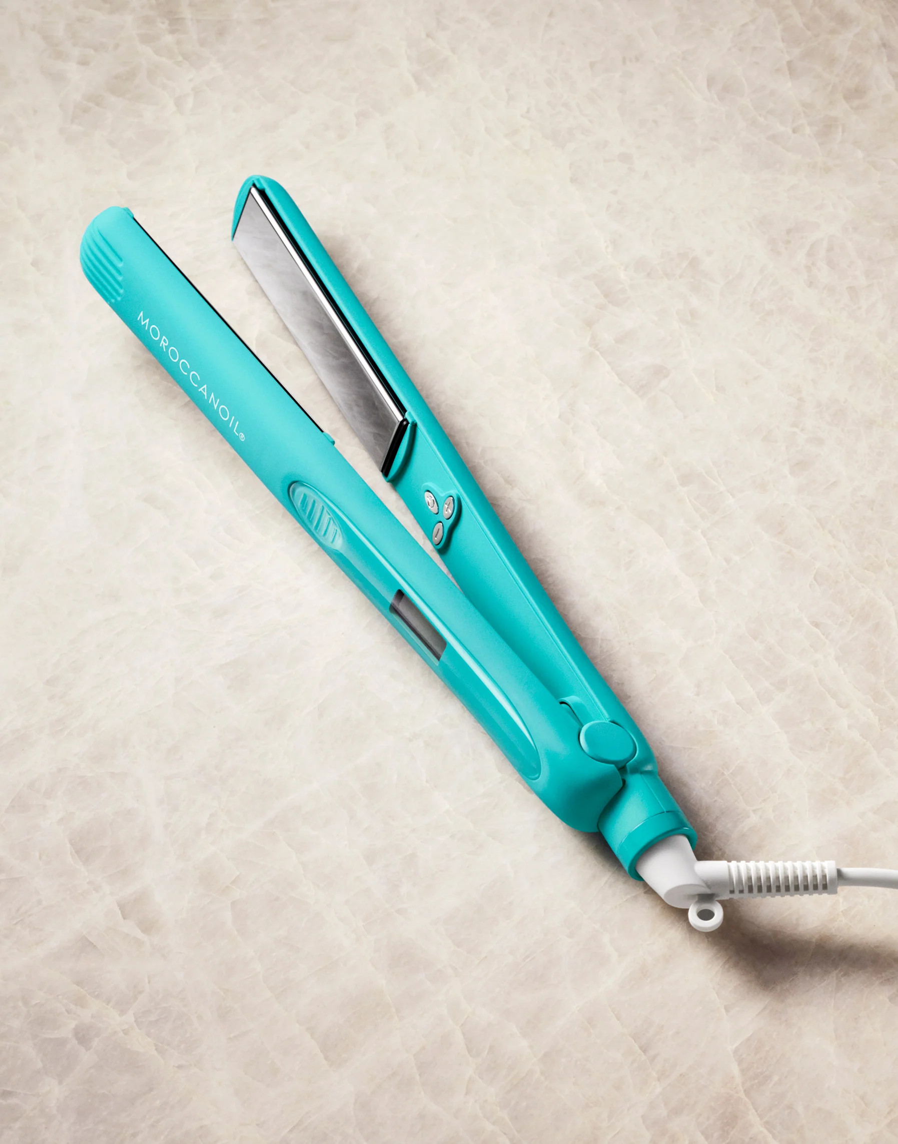 Perfectly Polished Titanium Flat Iron | Moroccanoil