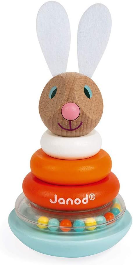 Janod Lapin Wooden Stackable Roly-Poly Rabbit | Amazon (US)
