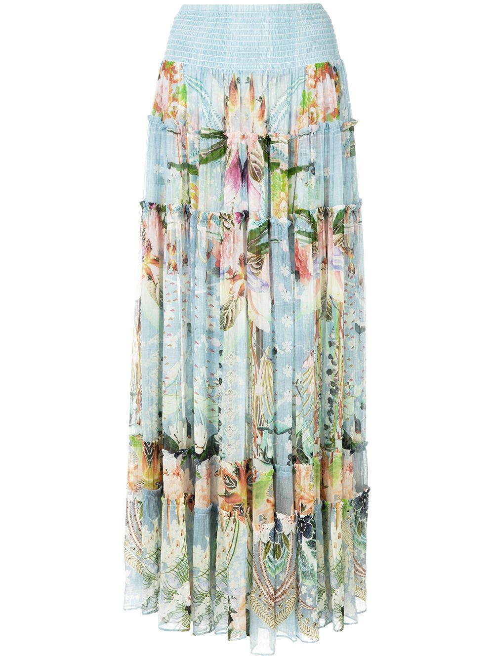 Camilla floral print maxi skirt - Multicolour | FarFetch US