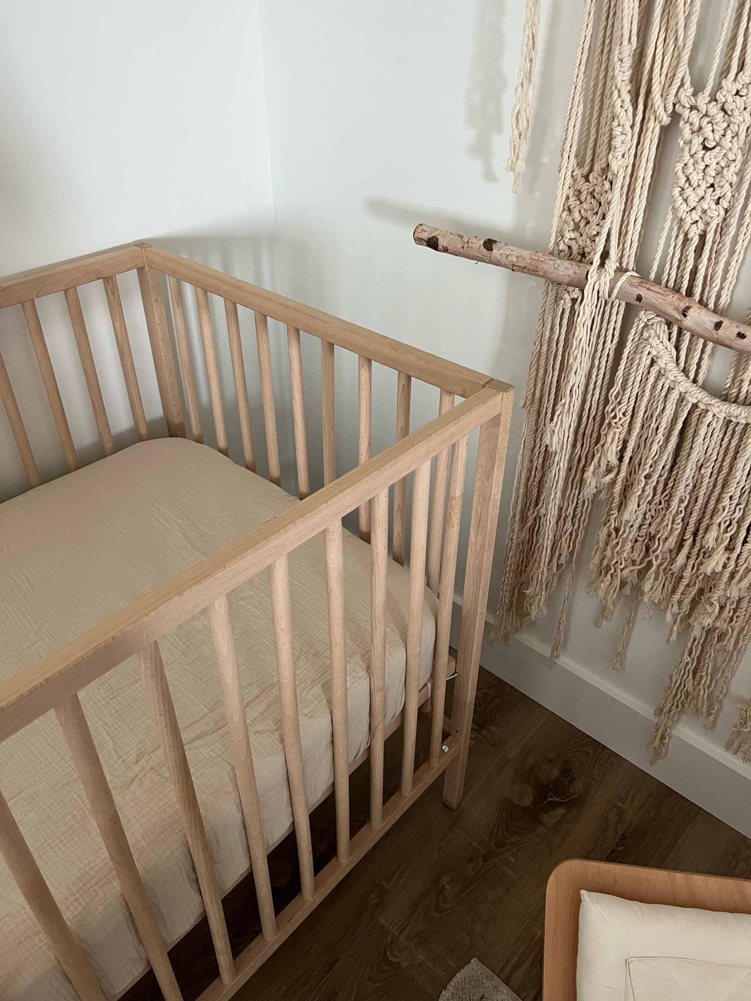 Neutral nursery. 100% cotton muslin crib sheet. 

#LTKunder50 #LTKbaby #LTKhome