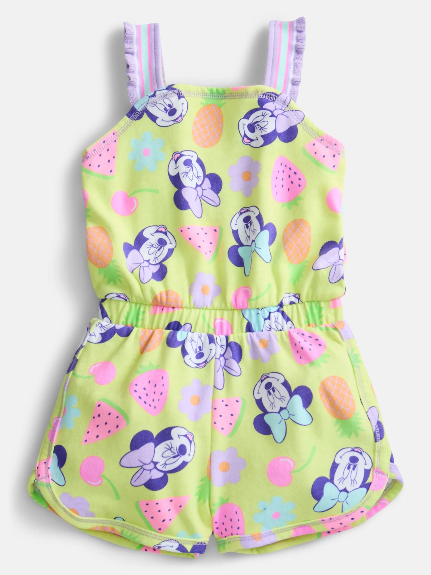 Minnie Mouse Toddler Girls Sleeveless Graphic Romper, Sizes 12M-5T - Walmart.com | Walmart (US)
