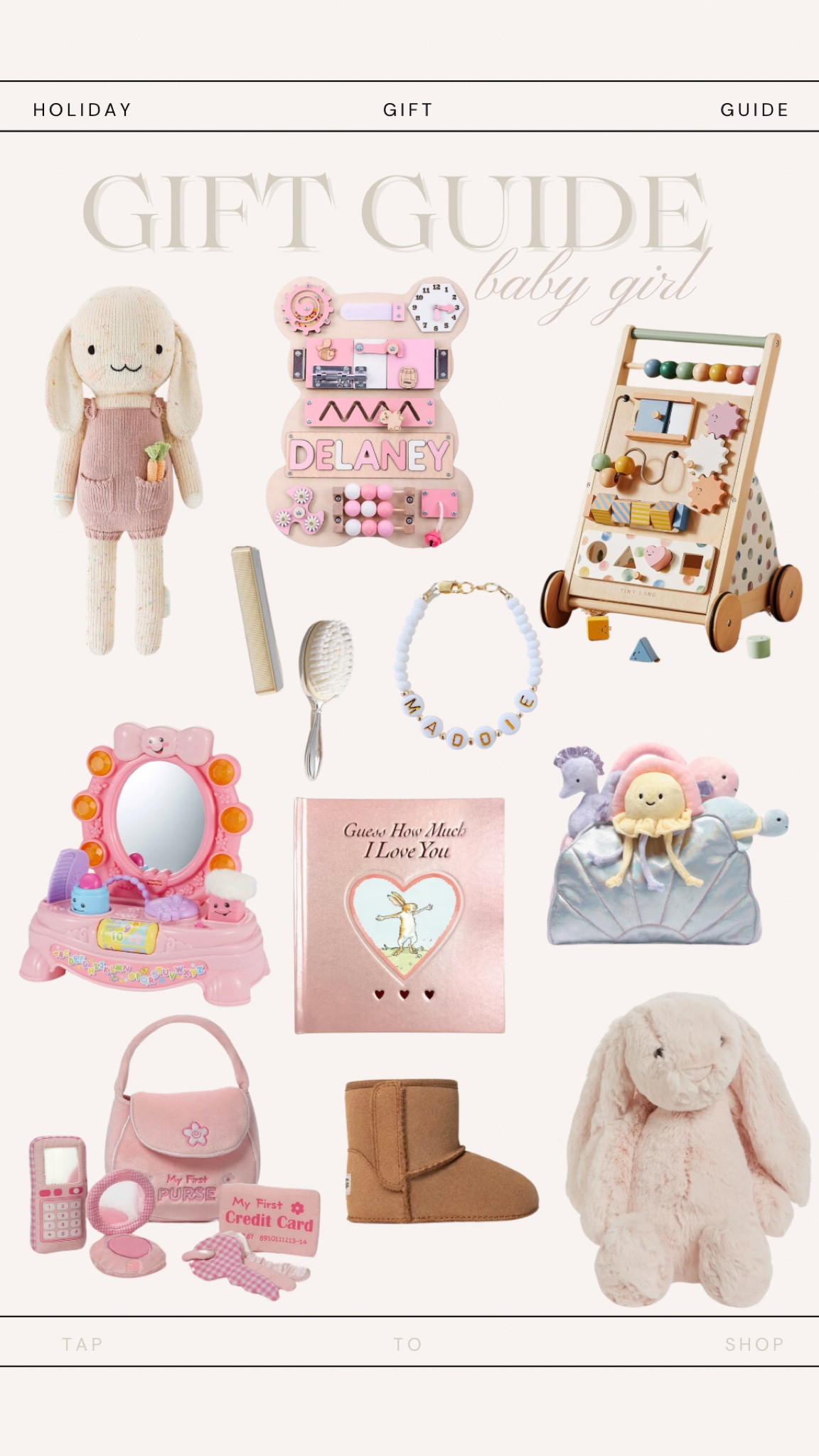 Gift guide baby girl 🩰 


Holiday gift guide
Christmas gift baby girl

#LTKGiftGuide #LTKBaby #LTKHoliday