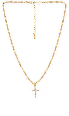 Natalie B Jewelry Korsa Cross Necklace in Gold from Revolve.com | Revolve Clothing (Global)