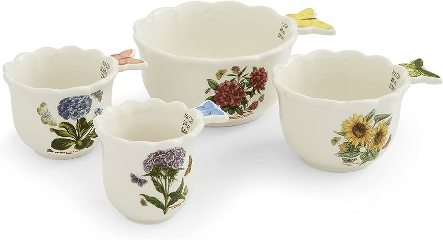 Portmeirion Botanic Garden Bouquet Measuring Cups - Set of 4 with Assorted Floral Motifs, Chip-Re... | Amazon (US)