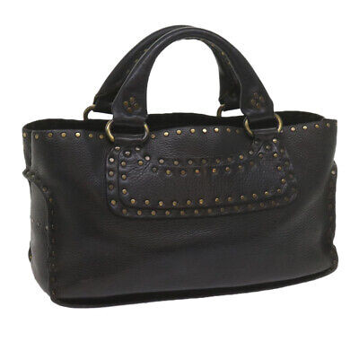 CELINE Hand Bag Leather Black Auth hk948 | eBay US