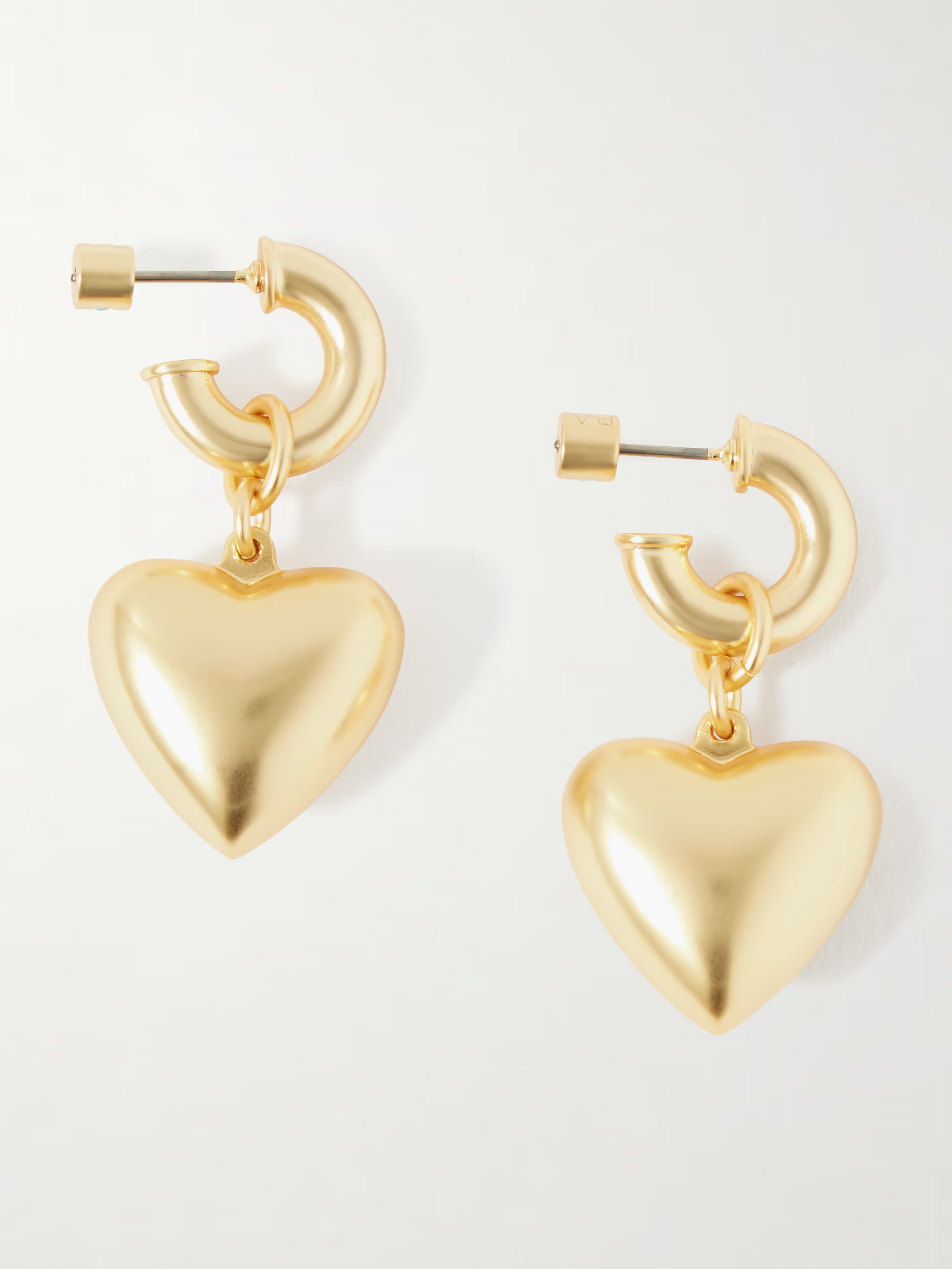 Heart & Soul gold-tone hoop earrings | NET-A-PORTER (US)