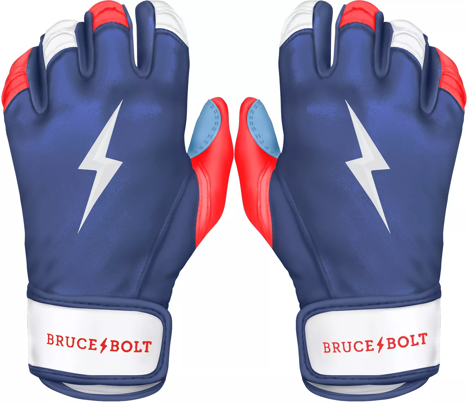 Bruce Bolt Men's Creator Series Short Cuff Batting Gloves, Medium, Red White Blue | DICK'S Sporting Goods