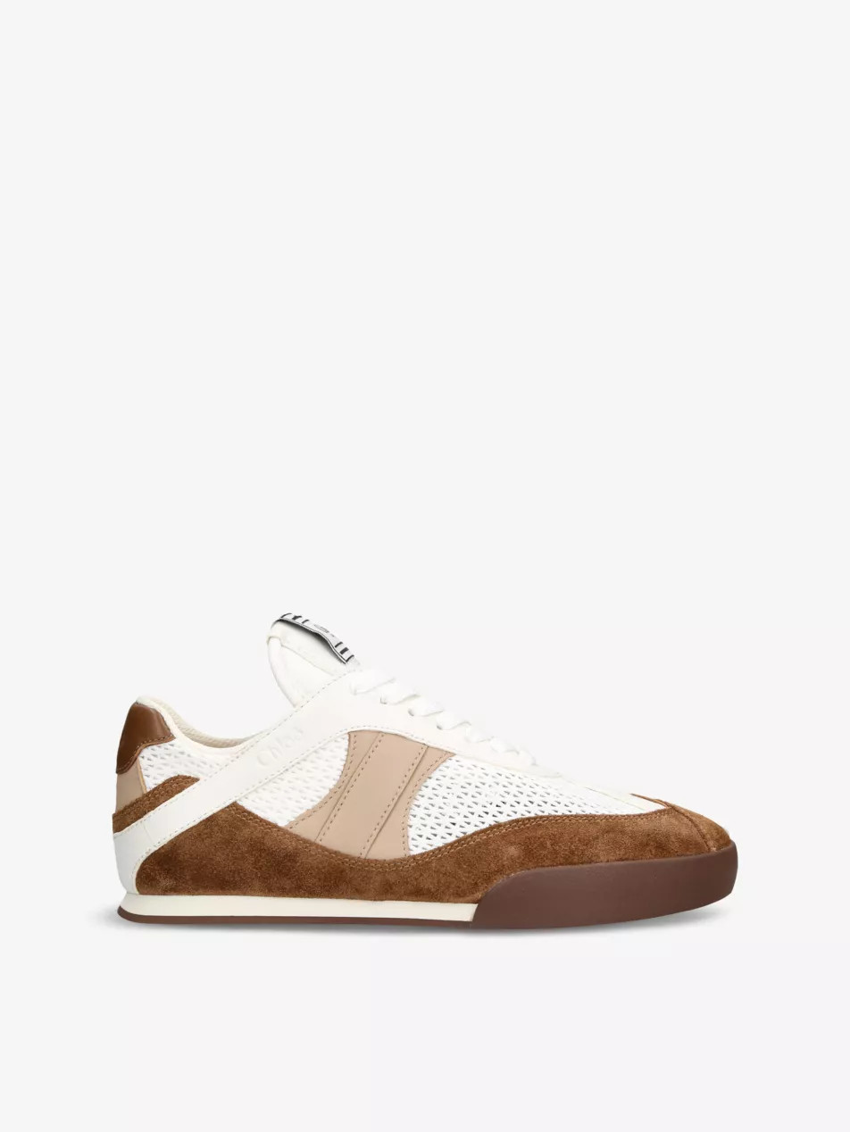 Kick brand-patch low-top suede trainers | Selfridges