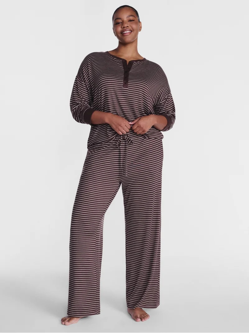 Joyspun Women's Cozy Lounge Collection Hacci Knit Sleep Pants, Sizes XS-3X | Walmart (US)