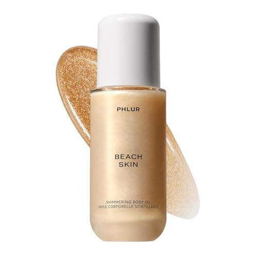 PHLUR Beach Skin Shimmering Body Oil, 4 Fl Oz – Coconut, Vanilla & Sandalwood Scented Body Oil for Women & Men, Hydrating Moisturizing After Shower Oil with Subtle Glow & Skin Musk Finish | Amazon (US)