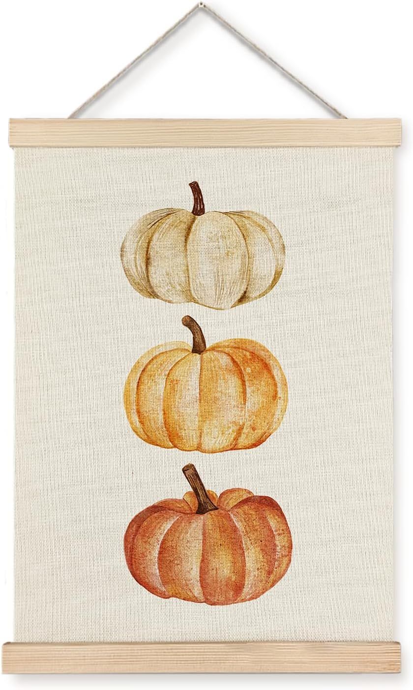 LUVADIAN Fall Pumpkin Decor, Fall Wall Decor, Fall Pumpkin Poster Hanger Frame, Fall Wall Art Pos... | Amazon (US)