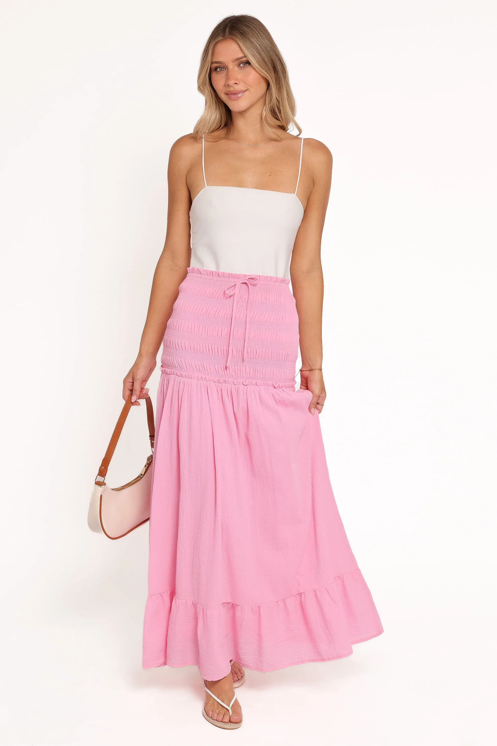 Valerie Drop Waist Maxi Skirt - Pink | Petal & Pup (US)