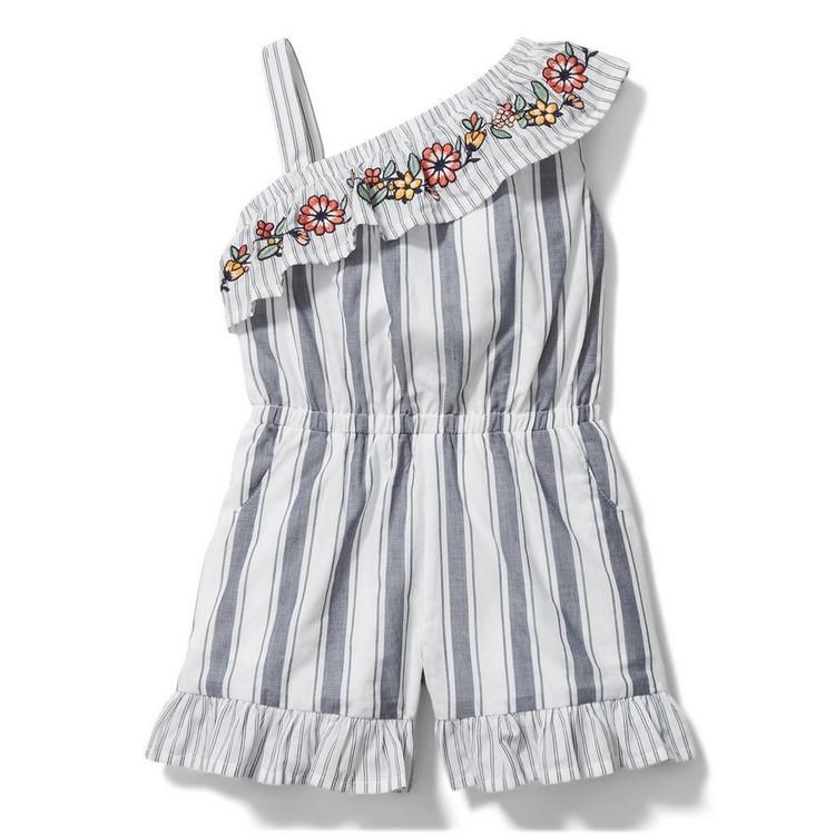 Striped Embroidered Romper | Janie and Jack