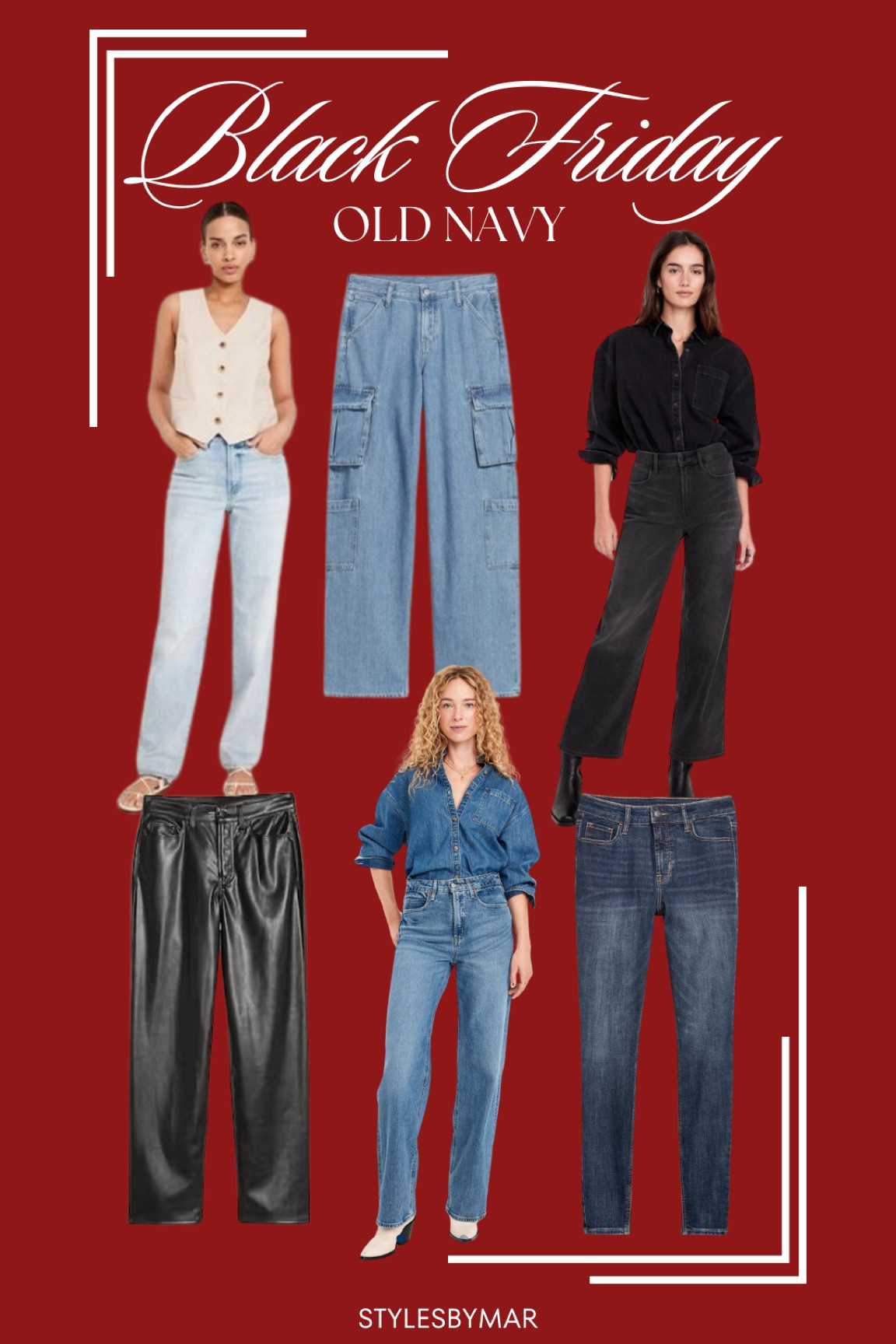 Old Navy black friday
Jeans 50%
Denim
Leather pants
High waist
Mid rise


#LTKFindsUnder50 #LTKSaleAlert #LTKHoliday