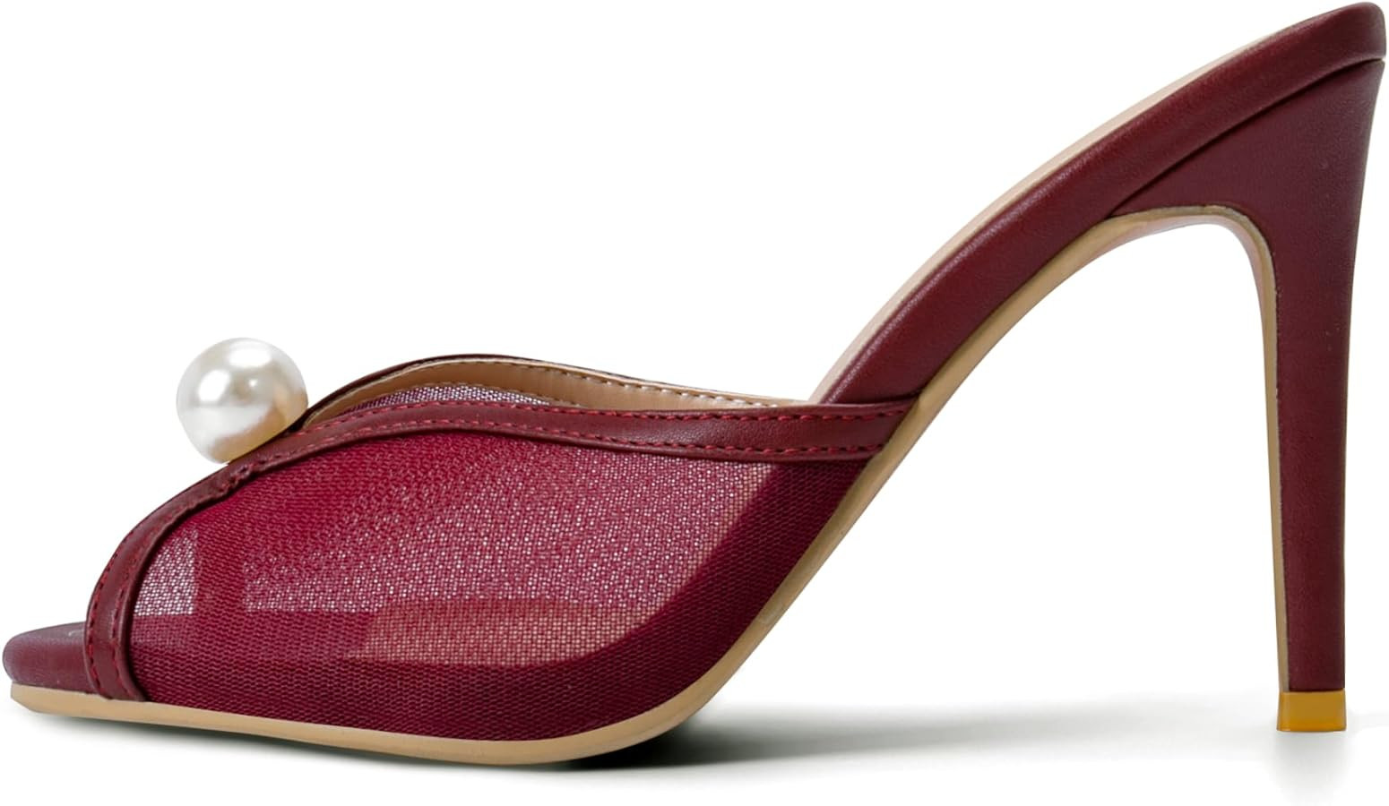 Mesh Mule Heels for Women with 4 Inch Stiletto Heel | Amazon (US)