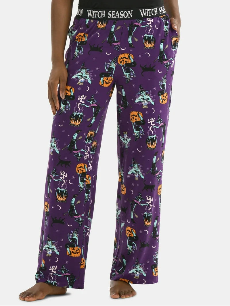Halloween Women’s Printed Sleep Pants from Way to Celebrate, Sizes XS-3X | Walmart (US)