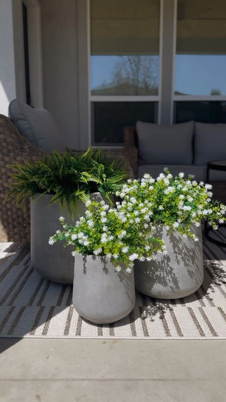 Love these viral amazon plants and planters so much I bought them twice! Used these faux amazon plants on my patio and my moms too! 

#LTKSeasonal #LTKHome #LTKSaleAlert