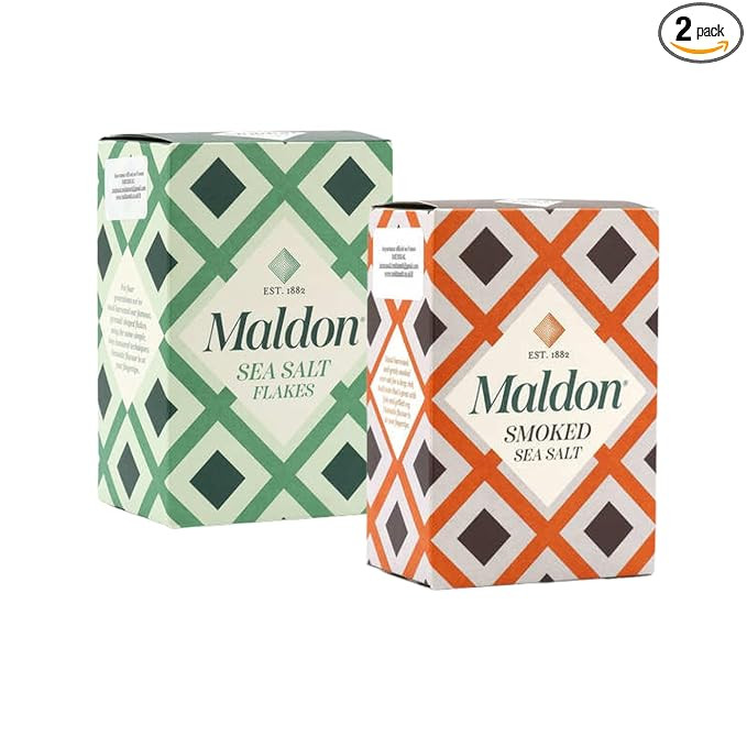 Maldon Variety Pack of Sea Salt Flakes and Smoked Sea Salt, 1 pack of each, 4.4oz | Amazon (US)